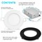 Luxrite 4 Inch Ultra Thin LED Recessed Downlight 5 CCT Selectable 2700K-5000K 10W 750LM Dimmable Black LR23756 LR23770-1PK - alternate 4